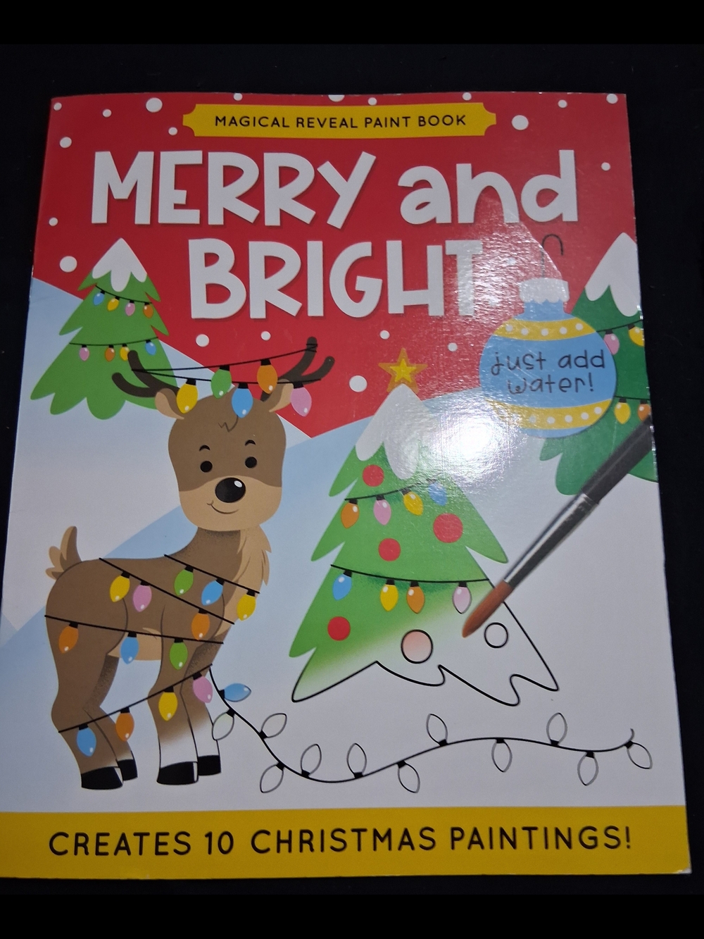 New Merry and Bright Magical Reveal Paint Book